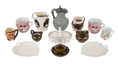 Group of Assorted Porcelain Table Articles. Group of Assorted Porcelain Table 