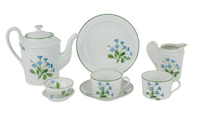 Christian Dior Limoges Blue Flower Tea Service. Christian Dior Limoges Blue Flower Tea 