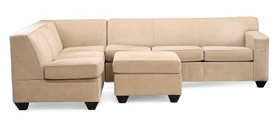 Modern Three Part Upholstered Sectional Sofa. Modern Three Part Upholstered Sectional 