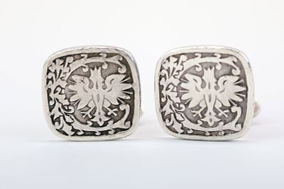 Polish 800 Silver Cufflinks. Polish 800 Silver Cufflinks Polish 800 Silver Cufflinks with Iron 