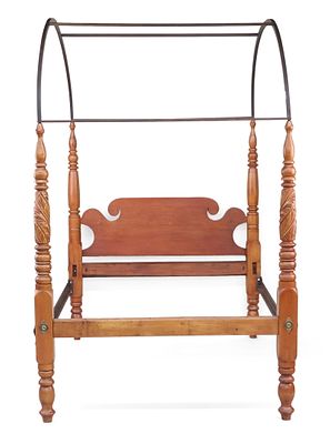 Federal Carved Maple Tester Bedstead. Federal Carved Maple Tester Bedstead American, 19th/20th 