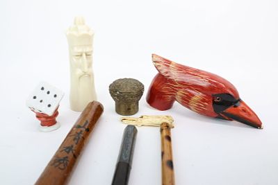 Vintage Group of Assorted Canes and Cane Handles. Vintage Group of Assorted Canes and Cane 