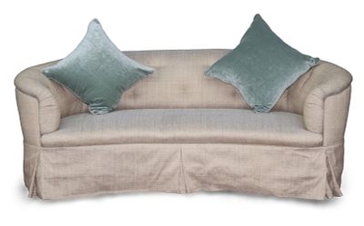 Contemporary Custom Bow Back Upholstered Sofa. Contemporary Custom Bow Back Upholstered 