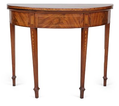 Federal Inlaid Mahogany Games Table, Attributed to John and Thomas Seymour. Federal Inlaid 