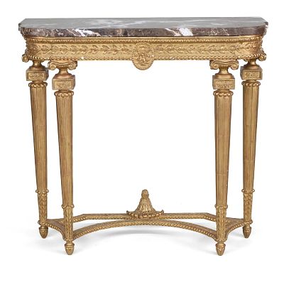 Neoclassical Style Marble Top Giltwood Pier Table. Neoclassical Style Marble Top Giltwood Pier 