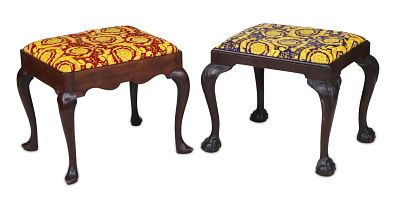 Queen Anne Mahogany Footstool, English. Queen Anne Mahogany Footstool, English, Mid-18th 