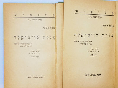 מגלת (מגילת) סן-מיקלה - הוצאת אמנות
אכסל מונתה
יצא לאור ע"י הוצאת אמנות, בשנת 1934-35, תירגום: 