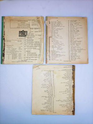 נדיר מאוד!
3 ספרי טלפון תקופת ארץ ישראל פלשתינה.
ירושלים והסביבה- לא נראה במכירות עבר.
חיפה 