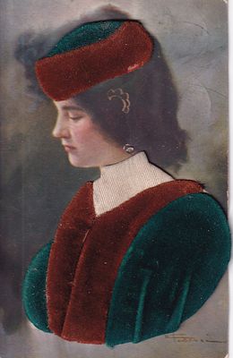 # Открытое письмо "Головка". Апликация. Б.м. и г., 9 х 14 см