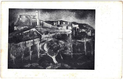 Открытое письмо "Assisi" Йозеф Эберц. Аванград. Изд. Hans Goltz, б.г., 9 х 14 см. Худ. Йозеф 