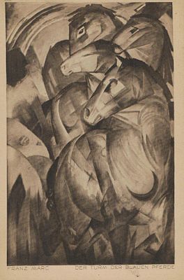 Открытое письмо "Франц Марк. Башня синих коней". Берлин:Изд. Von Julius Bard, б.г., 9 х 14 см.