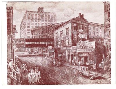 Открытое письмо "Valencia". Худ. David Burliuk. Иностр.изд., б.г., 11 х 14 см.