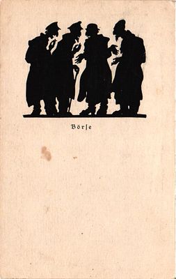 Открытое письмо "Силуэты". Рис. Fred Hendriok. Иностр.изд., б.г., 9 х 14 см