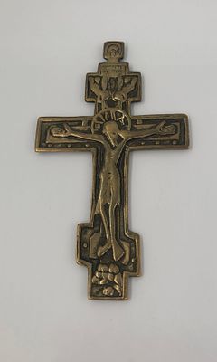 Старообрядческий наперстный крест. Конец 18 века. Размер: 15х8,5см.