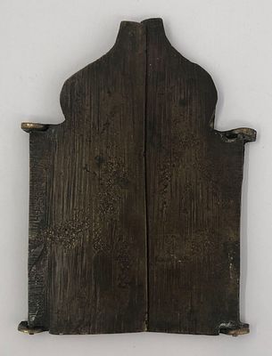 Складень трехчастный. Металлопластика. Центральная сцена "Всем Скорбящим Радости Пресвятой 