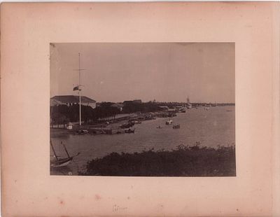 Двухсторонний лист (2 фотографии): "Саго Палмс" и "Порт". Наклеены на картон. Размер: 22х16см. 