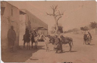 Фотография "Арабы-кочевники". Размер: 14х9см.. На оборотной стороне следы от клея.