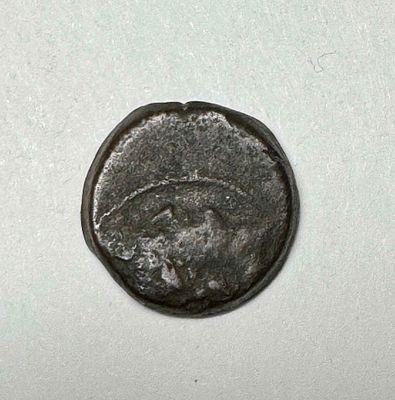 Греческая античная монета. Афины. Бронза. 4-5 век до Н.Эры. Диаметр: 1,8см