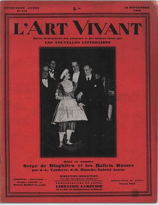 Русский балет. Журнал &laquo;Живое искусство&raquo;: Обзор новостей. L'Art Vivant: Revue par les Nouvelles 