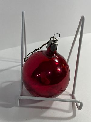 Ёлочная игрушка "Шар". Стекло, 1950-60гг. Диаметр: 7см.