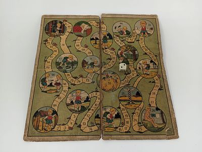 Настольная детская игра. Изготовлена в Таллинне, 1950-е гг. Размер в разложенном виде: 