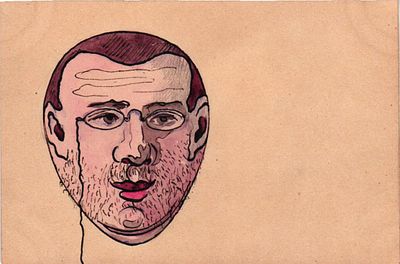 Открытое письмо (рисунок) "Карикатура". Б.м. и г., 9 х 14 см