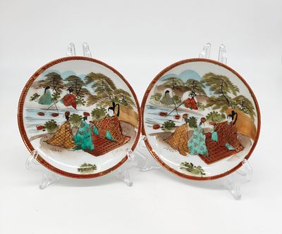 Япония. Две (2шт.) фарфоровые розетки "Mikado". Диаметр: 10,5см.