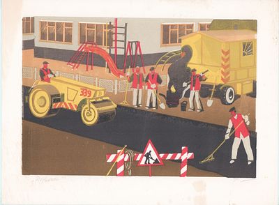 Автор Голота, плакат "Дорога". Художественный Фонд УССР. Размер: 40,5х30см.