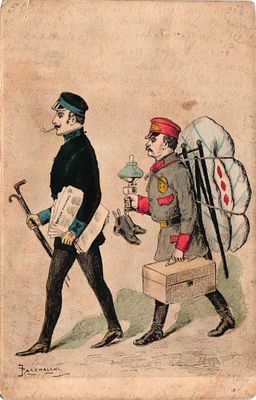 # Открытое письмо "". Варшава: изд. B. Wierzbicki, б.г., 9 х 14 см. Потертости уголков