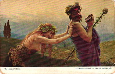 Открытое письмо "Веселый пьяница" В. Измайлович. Изд. T.S.N., б.г., 9 х 14 см. Потертостиуголков