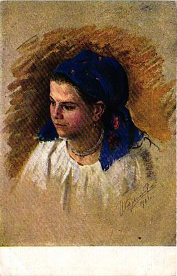 Открытое письмо "Параша". И.С. Куликов. Л.: Комитет популяризации худож. Изданий, б.г., 9 х 14 см.