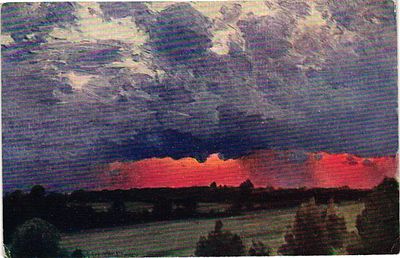 Открытое письмо "Закат". К.Я. Крыжицкий. Л.: Комитет популяризации худож. Изданий, б.г., 9 х 14 см.