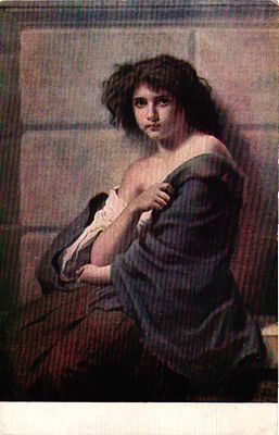 Открытое письмо "Нищая". Л.: Комитет популяризации худож. Изданий, б.г., 9 х 14 см.