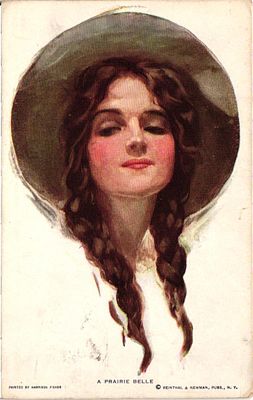 Открытое письмо "Красавица". Изд. Reinthal & Newman, б.г., 9 х 14 см