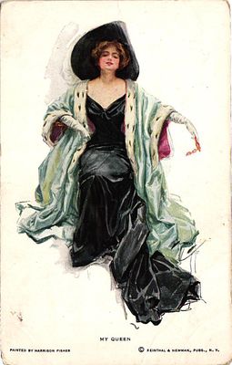 Открытое письмо "Моя королева". Изд. Reinthal & Newman, б.г., 9 х 14 см. Потертости уголков