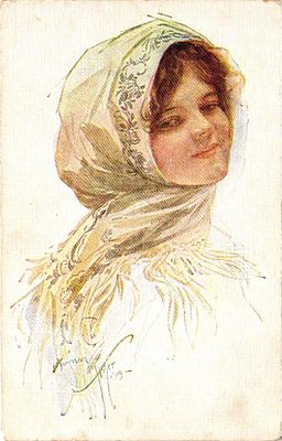 Открытое письмо "Головка". Изд. Гос. Треста "Графическое Дело", б.г., 9 х 14 см