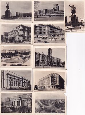 Подборка из 11 фотокарточек "Санкт-Петербург" до 1940г. Б.м. и г., 5,5 х 8 см