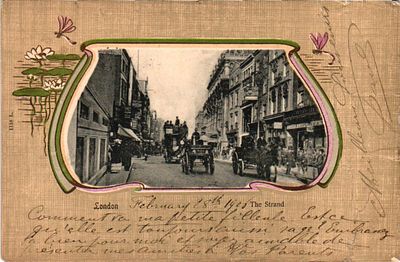 # Открытое письмо "лондон". Иностр.изд., б.г., 9 х 14 см. Потертости уголков