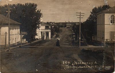 # Открытое письмо "гор. Вытегра. Говорухинская ул.". Б.м. и г., 9 х 14 см. Потертости уголков