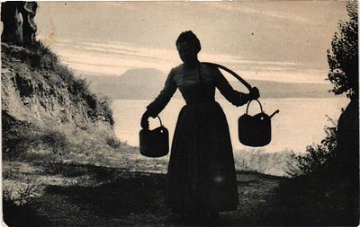 Открытое письмо "Lada di Garda". Типы. Б.м. и г., 9 х 14 см