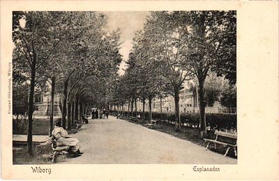 Открытое письмо "Выборг. Esplanaden". Изд. Conrad oldenburg, б. г., 9 х 14 см