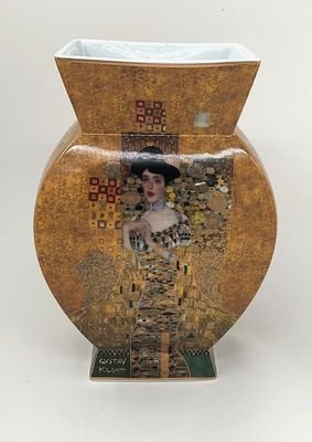 Фарфоровая ваза для цветов "Гебель". Густав Климт. ARTIS ORBIS. Германия. Высота: 21см, ширина: 