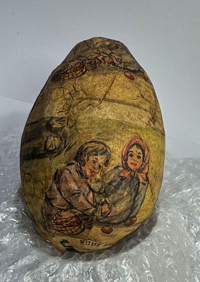 Большая редкость! Шоколадное Пасхальное яйцо №19 кондитерской фабрики "И.Л. Динг". Пасхальные 