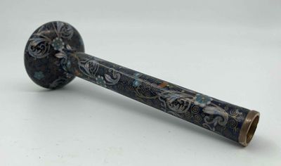 Китай. Ручка для зонта. Латунь. Эмаль. Начало 20 века. Размер: 14см.