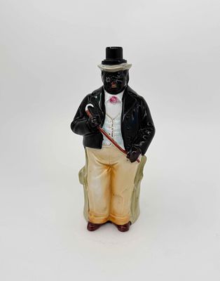 Статуэтка "Джентельмен во фраке. Африканец". Фарфор. Размер: 6,5x18см.