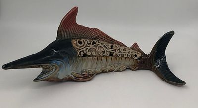 Фарфоровая статуэтка "Рыба". Длина: 32см.