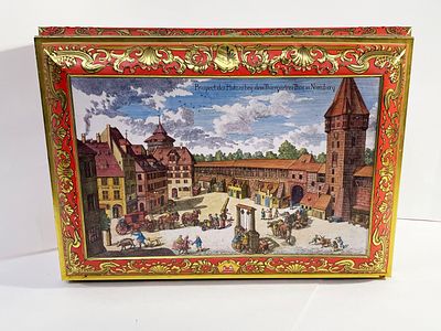 Кондитерская жестяная коробка. "Prospect des Platzes bey dem Thiergartgartner Thor, in 