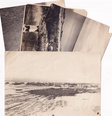 Подборка из четырех (4шт.) фотографий совхоза "Полярный" около Игарки: на 70-м градусе северной 