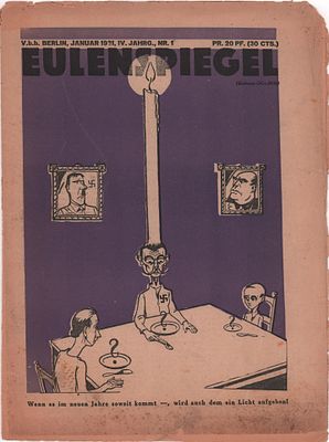 Журнал "Eulenspiegel". Берлин, январь 1931г., 15стр. Размер: 32х23см. Надрывы, загрязнения 