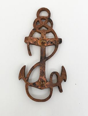 Флот. Вензель с погона гардемарина РИА. Размер: 7,5х3,5см. Потертости.